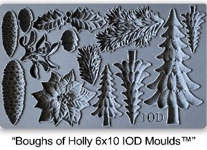 IOD Decour Mould Silikonform BOUGHS OF HOLLY
