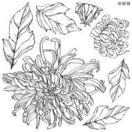 Dekor Stempel Chrysanthemum – Bild 2