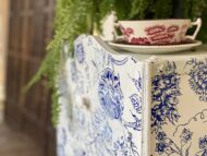 IOD Paint Inlay  Indigo Floral- 2