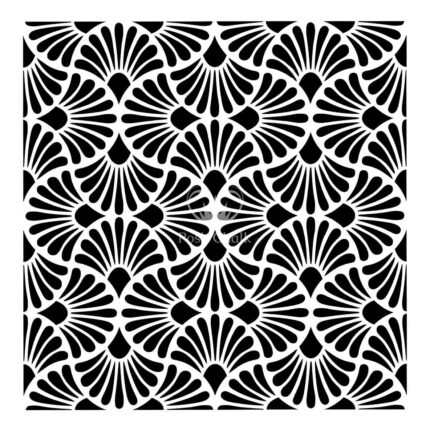 Posh Chalk Schablone Art Deco Fan