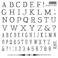 Dekor Stempel-Set Winter Apothecary Labels - Neu!