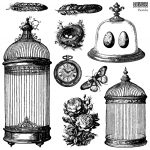 Dekor Stempel Winter Pastiche Doppelstempel - Neu!