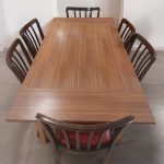 Vintage ausziehbarer Esstisch + Stühle