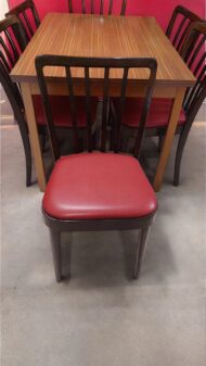 Vintage ausziehbarer Esstisch + Stühle – Bild 4