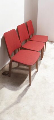 Retrostühle-Rotes Kunstleder – Bild 2