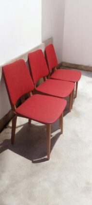 Retrostühle-Rotes Kunstleder