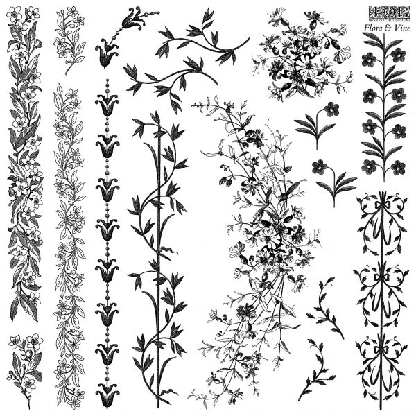 Dekor Stempel Flora & Vine Stempel - Neu!
