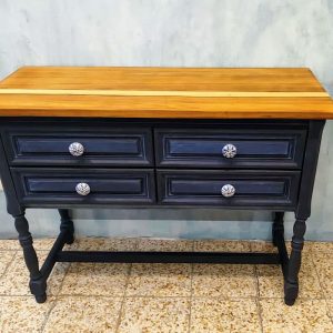 Holzkommode in Dunkelblau