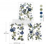 Blue Nest Blooms Transferfolie ReDesign