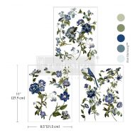 Blue Nest Blooms Transferfolie ReDesign